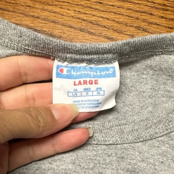 Champion Gray Logo Long Sleeve Shirt - Picture 4 of 5